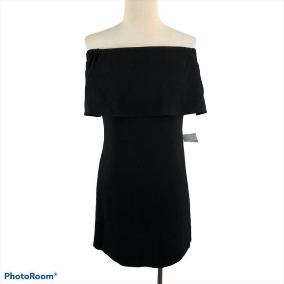NWT CHARLES HENRY Off The Shoulder Black Dress (XS)‎ - Picture 5 of 13